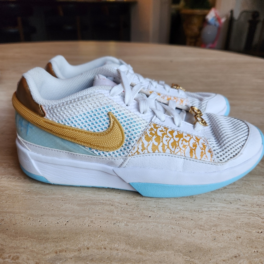 Nike Ja 1 "Chinese New Year " White/Gold Basketball Shoes Boys US 5Y